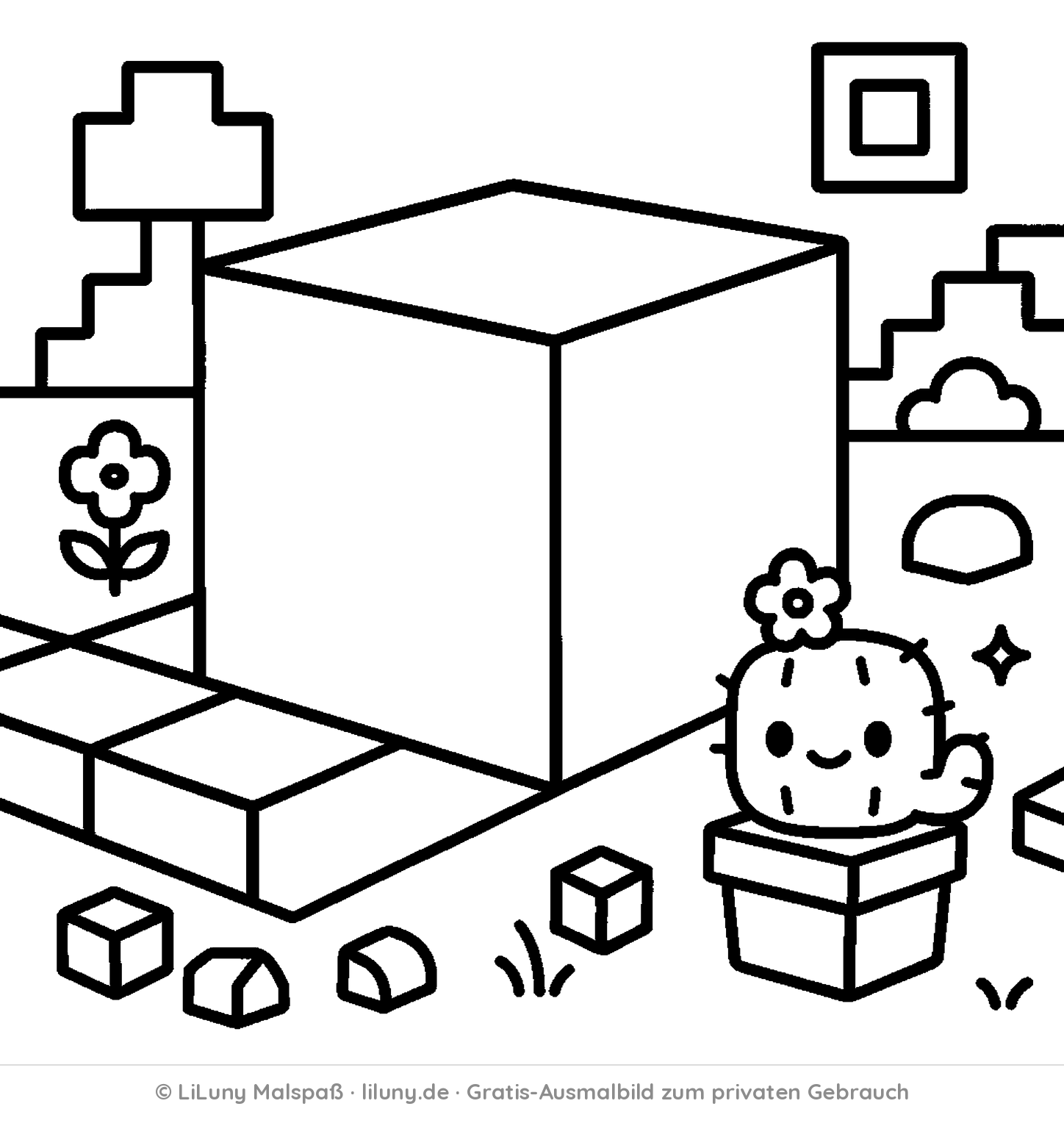 Block-Ausmalbilder kostenlos